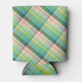 Rafraîchisseur Pour Canette Tartan vert moderne (Devant)