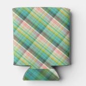 Rafraîchisseur Pour Canette Tartan vert moderne (Dos)