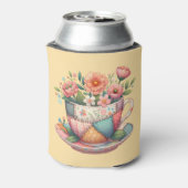 Rafraîchisseur Pour Canette Tasse en patchwork avec des fleurs fantaisistes (Can Dos)