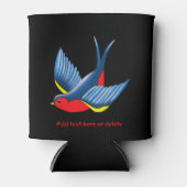 Rafraîchisseur Pour Canette Tatouage bleu rouge avale (Devant)