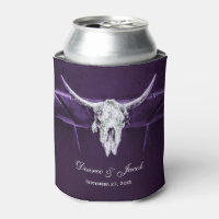 Taureau occidental Crâne pourpre foncé blanc rusti
