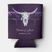 Rafraîchisseur Pour Canette Taureau occidental Crâne pourpre foncé blanc rusti (Devant)