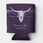 Rafraîchisseur Pour Canette Taureau occidental Crâne pourpre foncé blanc rusti (Dos)