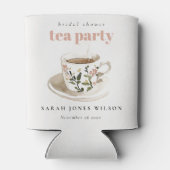 Rafraîchisseur Pour Canette Tea Party de Fête des mariées de la Coupe Florale (Dos)