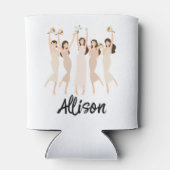 Rafraîchisseur Pour Canette Team Bride Bachelorette Mariage de la fête Bridesm (Dos)