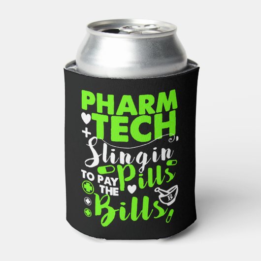 Rafraîchisseur Pour Canette Technicien en pharmacie Funny Shirt (Can devant)