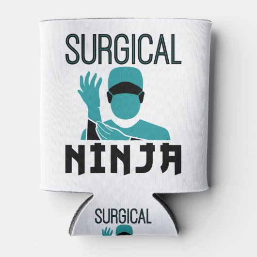 Rafraîchisseur Pour Canette Technologue en chirurgie Ninja Scrub (Devant)