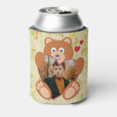 Rafraîchisseur Pour Canette Teddy Bear Holding Heart Photo Saint-Valentin (Can Dos)