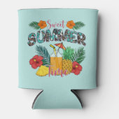 Rafraîchisseur Pour Canette Temps d'été doux | Fruits tropicaux et fleurs (Devant)