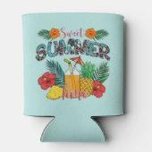 Rafraîchisseur Pour Canette Temps d'été doux | Fruits tropicaux et fleurs (Dos)