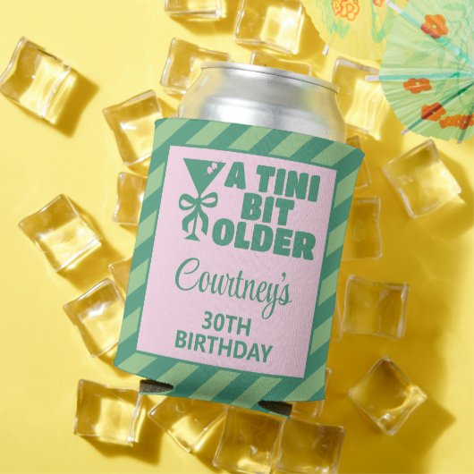 Rafraîchisseur Pour Canette Tendy Rose & Vert Un Tini Bit Ancien 30e anniversa (Été in situ)