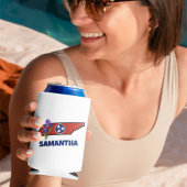 Rafraîchisseur Pour Canette Tennessee Drapeau et Fleur pourpre Iris Texte pers