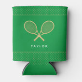 Rafraîchisseur Pour Canette Tennis Party Chic Or et Vert Custom (Devant)