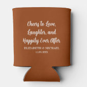 Rafraîchisseur Pour Canette Terracotta Mariage élégant encourage à aimer (Dos)