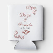 Rafraîchisseur Pour Canette Terracotta noir rustique espagnol mariage couple f (Dos)