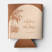 Rafraîchisseur Pour Canette Terracotta Palm Tree Ampersand Beach Mariage Faveu (Devant)