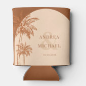 Rafraîchisseur Pour Canette Terracotta Palm Tree Ampersand Beach Mariage Faveu (Dos)