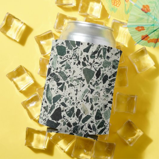 Rafraîchisseur Pour Canette Terrazzo Vert Moderne (Été in situ)