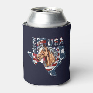 Rafraîchisseur Pour Canette Texas State Outline USA Horse
