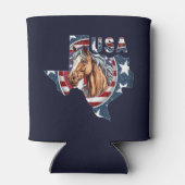 Rafraîchisseur Pour Canette Texas State Outline USA Horse (Dos)