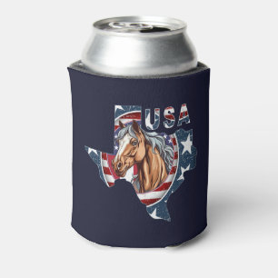Rafraîchisseur Pour Canette Texas State Outline USA Horse