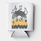 Rafraîchisseur Pour Canette Texte de musique avec enregistrement vinyle (Devant)