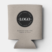 Rafraîchisseur Pour Canette Texte du logo de la société Kraft Earthy Custom Bu (Dos)