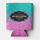 Rafraîchisseur Pour Canette Texte personnalisé de la fausse parties scintillan (Devant)