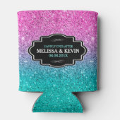 Rafraîchisseur Pour Canette Texte personnalisé de la fausse parties scintillan (Dos)