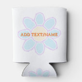 Rafraîchisseur Pour Canette Texte personnalisé du dessin de fleur (Dos)