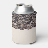 Rafraîchisseur Pour Canette Textile texture avec arrière - plan dentelle. (Can devant)