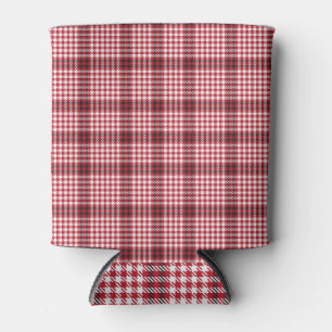 Rafraîchisseur Pour Canette Texture À damiers Tartan rouge