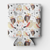 Rafraîchisseur Pour Canette Texture chouette drôle (Devant)