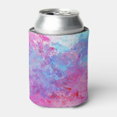 Rafraîchisseur Pour Canette Texture créative bleu-rose, taches de peinture. (Can devant)