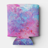 Rafraîchisseur Pour Canette Texture créative bleu-rose, taches de peinture. (Dos)