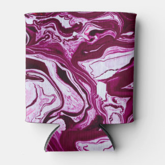 Rafraîchisseur Pour Canette Texture de marbre magenta : Art Abstrait des fluid