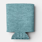 Rafraîchisseur Pour Canette Texture de Sweat Turquoise Hiver. (Dos)