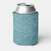 Rafraîchisseur Pour Canette Texture de Sweat Turquoise Hiver. (Can Dos)