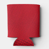 Rafraîchisseur Pour Canette Texture dynamique de tissu rouge (Dos)
