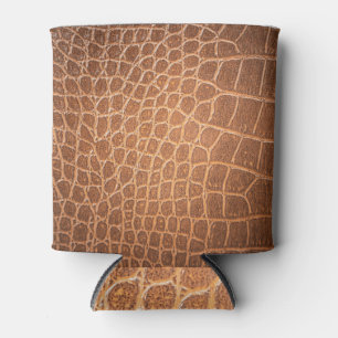 Rafraîchisseur Pour Canette Texture En Cuir Brown, Utilisation Arrière - plan.