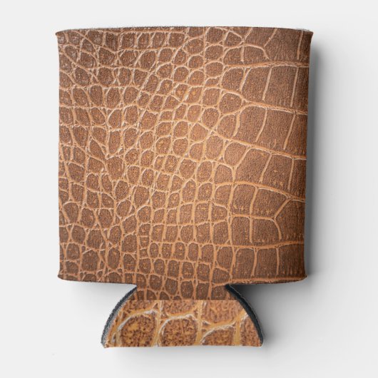 Rafraîchisseur Pour Canette Texture En Cuir Brown, Utilisation Arrière - plan. (Devant)