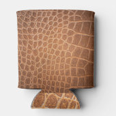 Rafraîchisseur Pour Canette Texture En Cuir Brown, Utilisation Arrière - plan. (Dos)