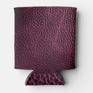 Rafraîchisseur Pour Canette Texture en cuir rose, arrière - plan rapproché.