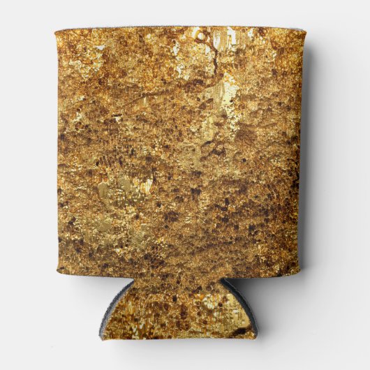 Rafraîchisseur Pour Canette Texture or de luxe, illustration 3D. (Devant)