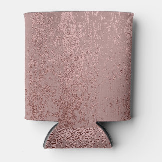 Rafraîchisseur Pour Canette Texture or métallique, quartz rose.