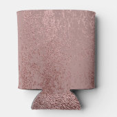 Rafraîchisseur Pour Canette Texture or métallique, quartz rose. (Dos)