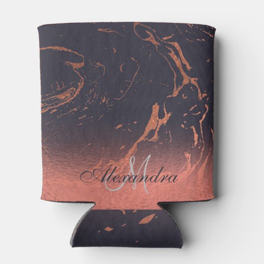 Rafraîchisseur Pour Canette Texture rose en marbre