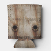 Rafraîchisseur Pour Canette Texture rustique des rivets métalliques (Dos)