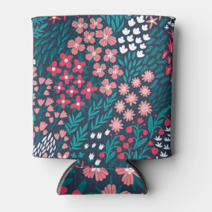 Rafraîchisseur Pour Canette Texture vintage Fleur sans joint.
