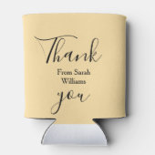 Rafraîchisseur Pour Canette Thank you from add name yellow Pastel boho wedding (Dos)